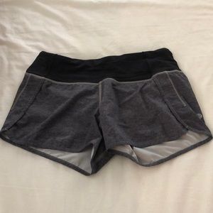 Lulu lemon Run Times Shorts Gray Sz 4